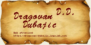 Dragovan Dubajić vizit kartica